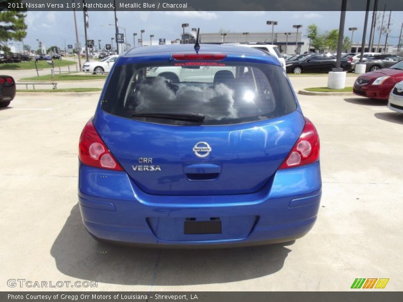 Metallic Blue / Charcoal 2011 Nissan Versa 1.8 S Hatchback