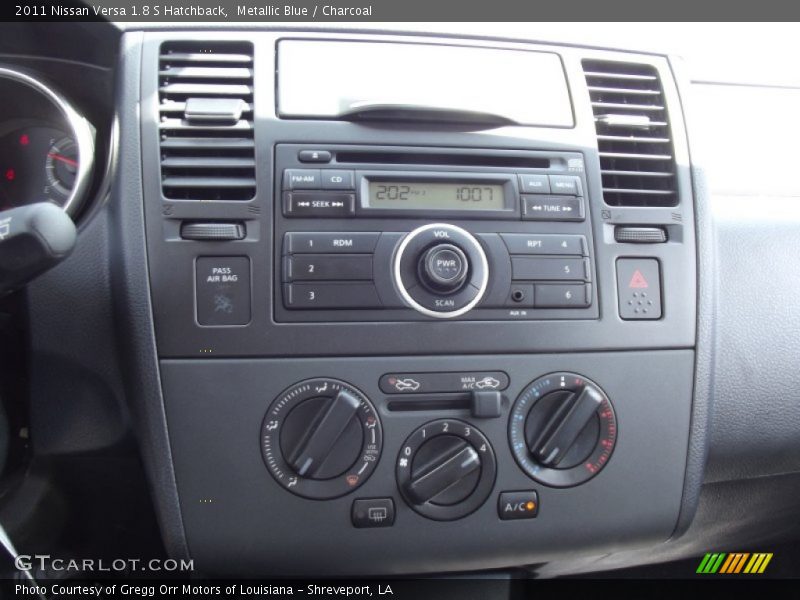 Metallic Blue / Charcoal 2011 Nissan Versa 1.8 S Hatchback