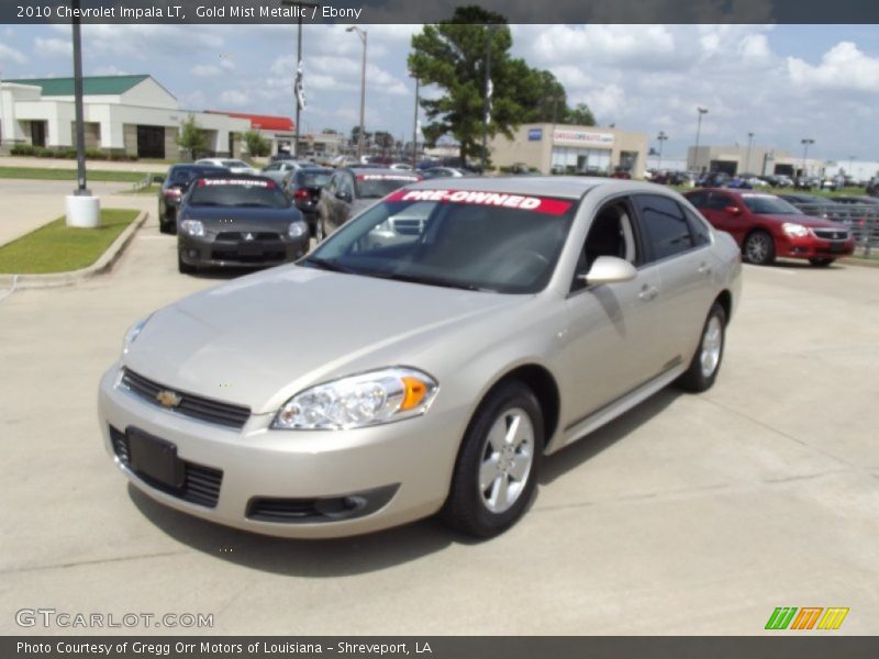Gold Mist Metallic / Ebony 2010 Chevrolet Impala LT