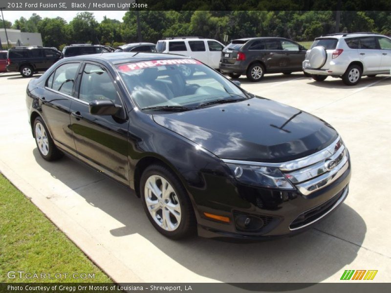 Black / Medium Light Stone 2012 Ford Fusion SE