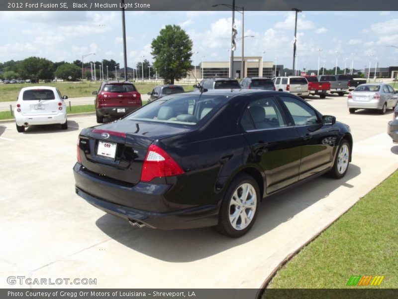 Black / Medium Light Stone 2012 Ford Fusion SE