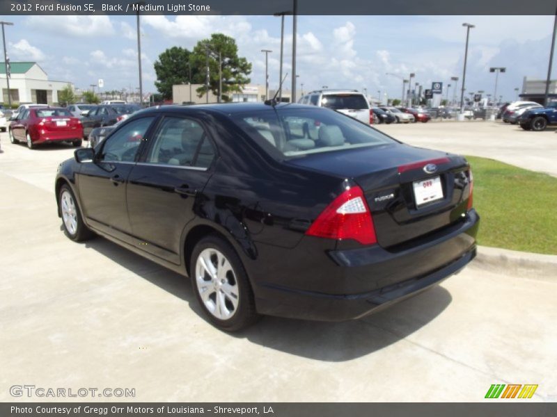 Black / Medium Light Stone 2012 Ford Fusion SE