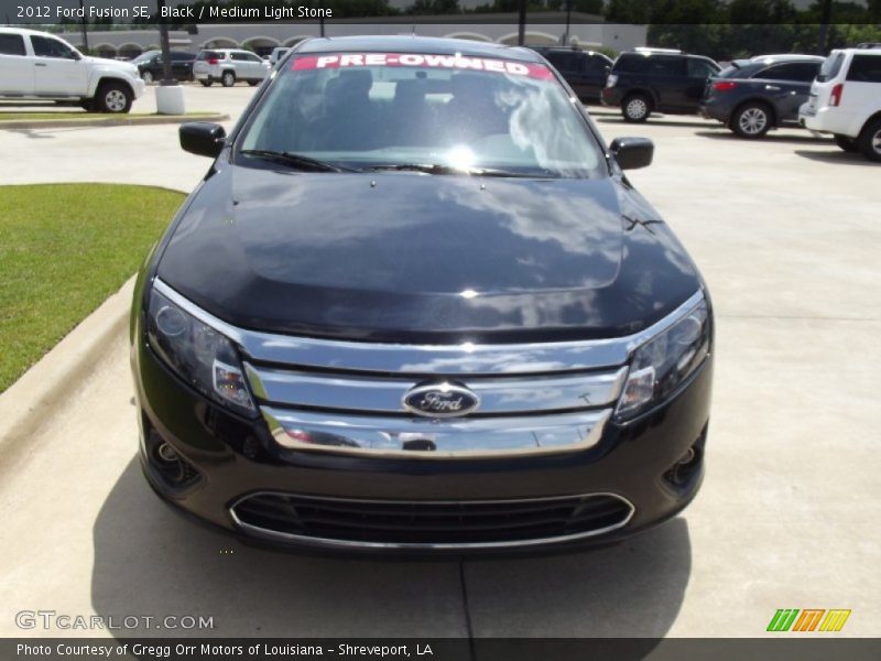 Black / Medium Light Stone 2012 Ford Fusion SE