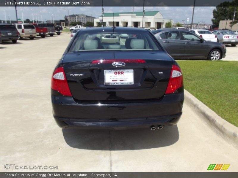 Black / Medium Light Stone 2012 Ford Fusion SE