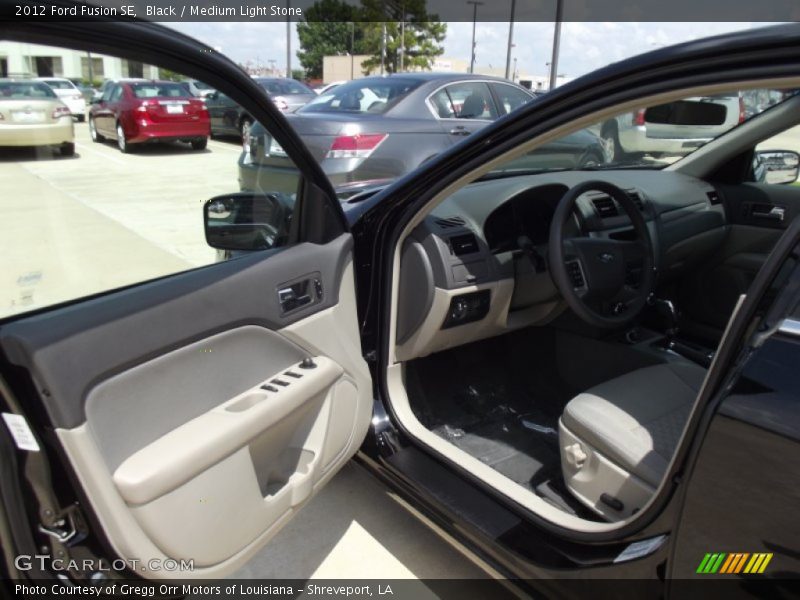 Black / Medium Light Stone 2012 Ford Fusion SE