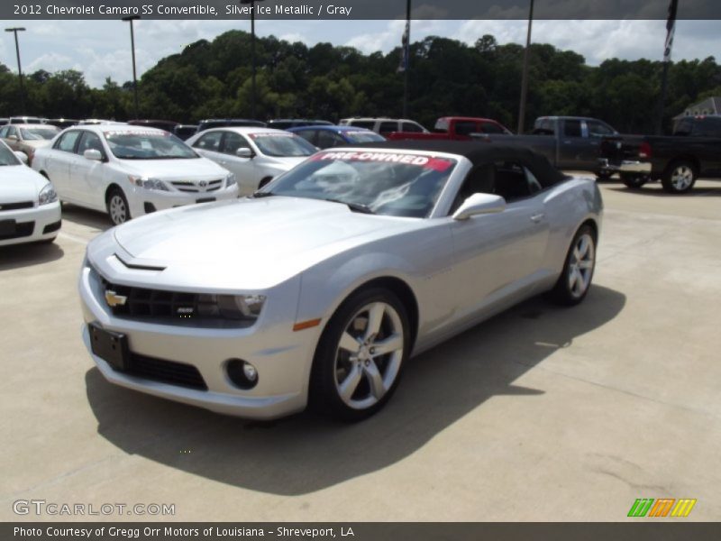 Silver Ice Metallic / Gray 2012 Chevrolet Camaro SS Convertible