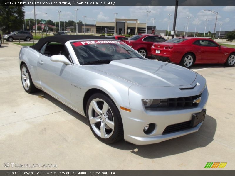 Silver Ice Metallic / Gray 2012 Chevrolet Camaro SS Convertible
