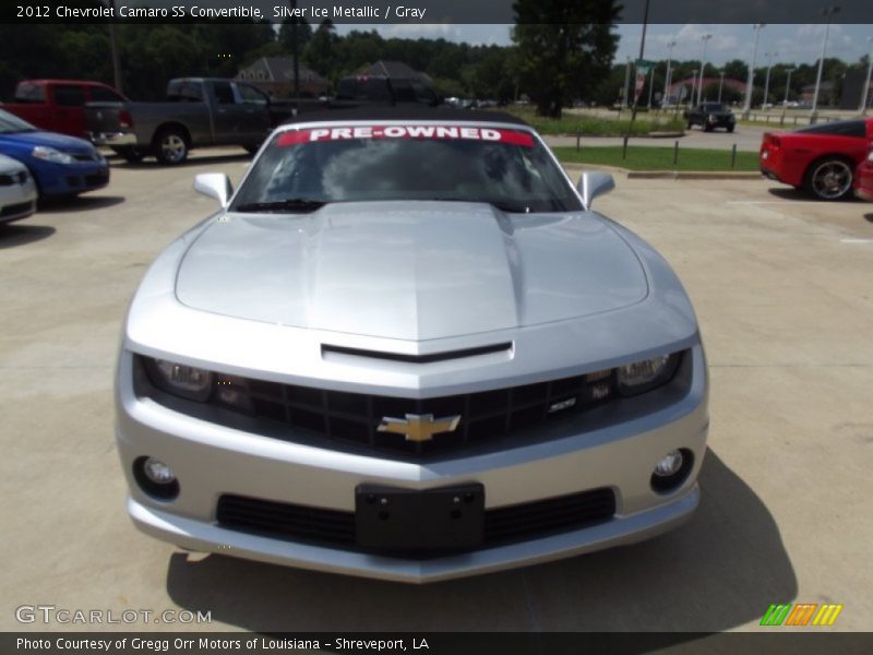 Silver Ice Metallic / Gray 2012 Chevrolet Camaro SS Convertible