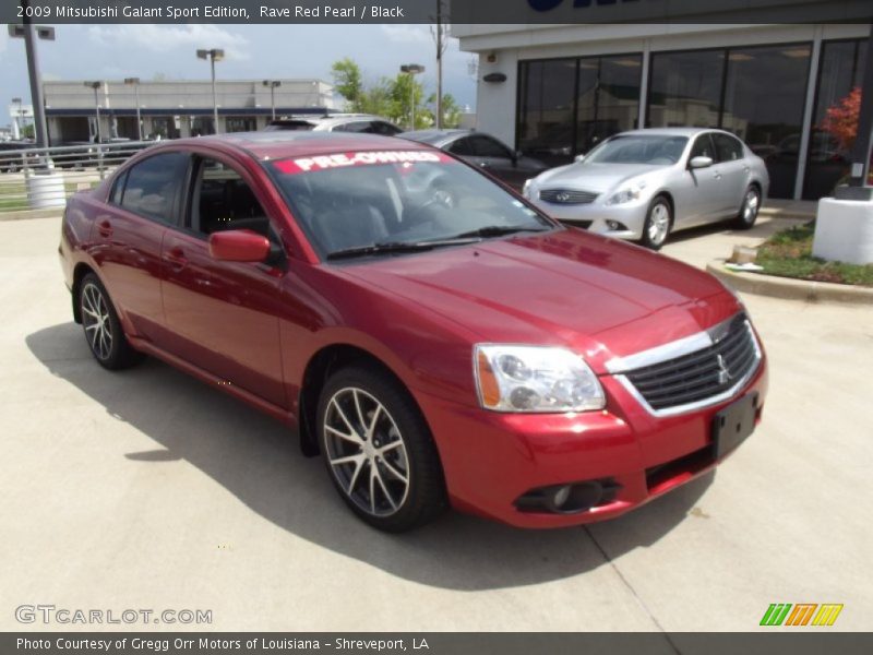 Rave Red Pearl / Black 2009 Mitsubishi Galant Sport Edition