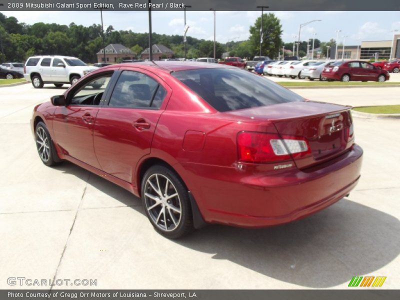 Rave Red Pearl / Black 2009 Mitsubishi Galant Sport Edition