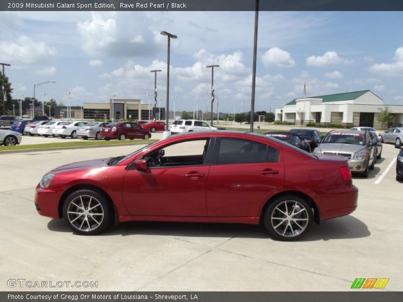 Rave Red Pearl / Black 2009 Mitsubishi Galant Sport Edition