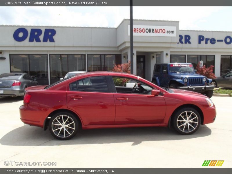 Rave Red Pearl / Black 2009 Mitsubishi Galant Sport Edition