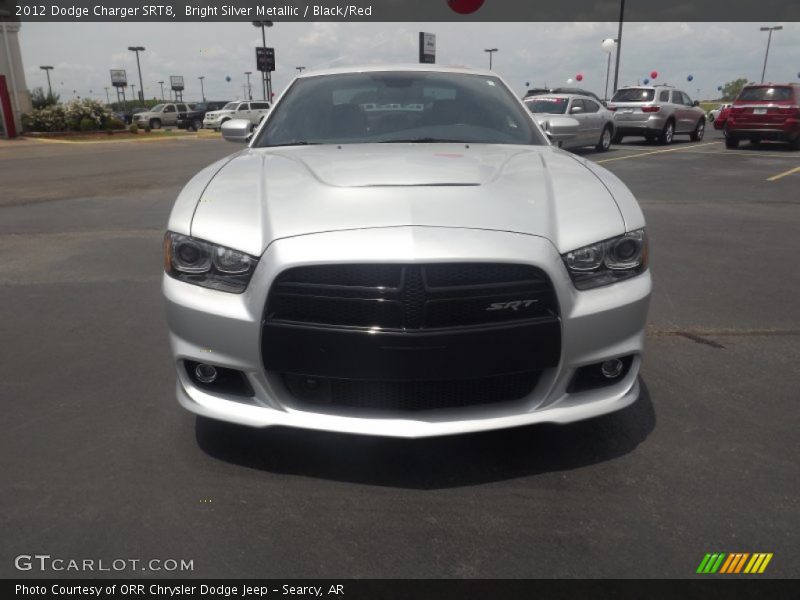 Bright Silver Metallic / Black/Red 2012 Dodge Charger SRT8