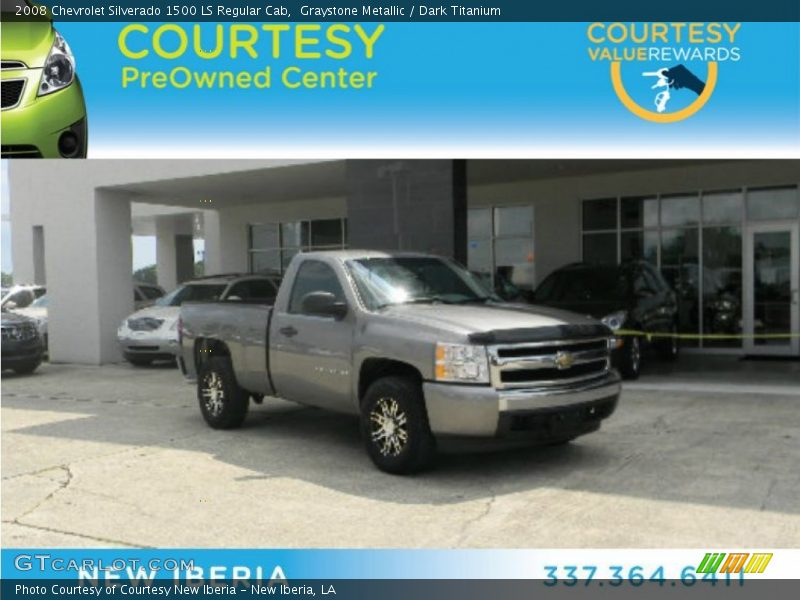 Graystone Metallic / Dark Titanium 2008 Chevrolet Silverado 1500 LS Regular Cab