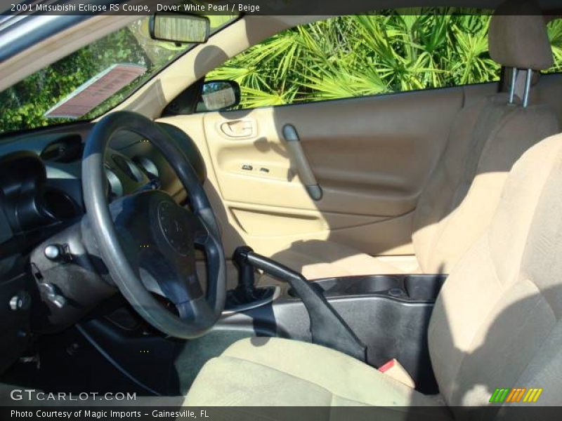 Dover White Pearl / Beige 2001 Mitsubishi Eclipse RS Coupe