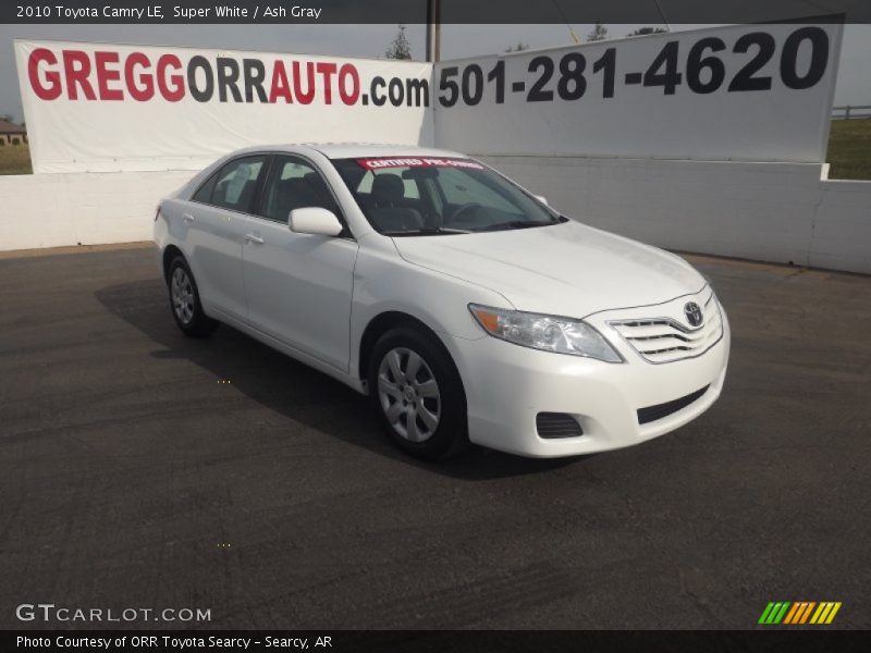 Super White / Ash Gray 2010 Toyota Camry LE