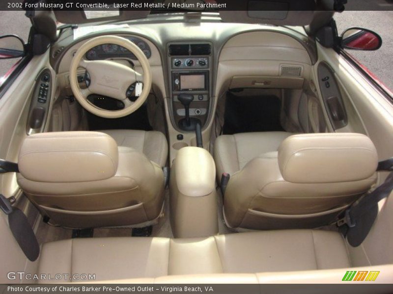 Laser Red Metallic / Medium Parchment 2002 Ford Mustang GT Convertible