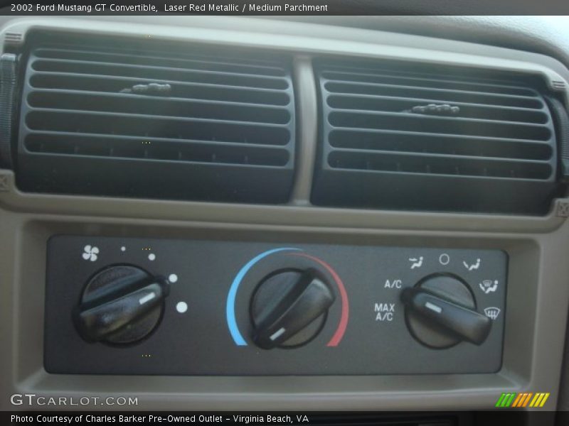 Laser Red Metallic / Medium Parchment 2002 Ford Mustang GT Convertible