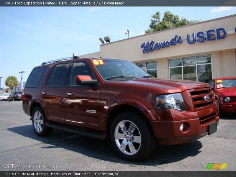 Dark Copper Metallic / Charcoal Black 2007 Ford Expedition Limited