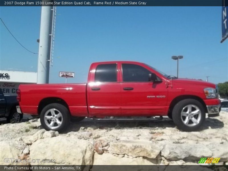 Flame Red / Medium Slate Gray 2007 Dodge Ram 1500 Lone Star Edition Quad Cab