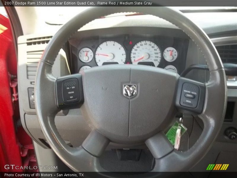 Flame Red / Medium Slate Gray 2007 Dodge Ram 1500 Lone Star Edition Quad Cab