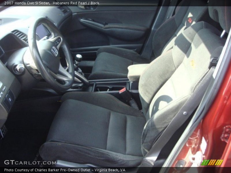 Habanero Red Pearl / Black 2007 Honda Civic Si Sedan