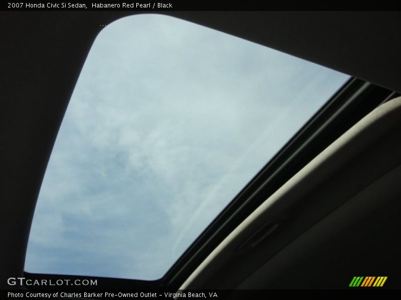 Habanero Red Pearl / Black 2007 Honda Civic Si Sedan