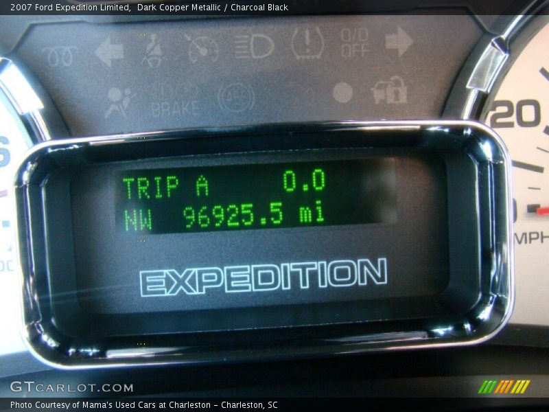 Dark Copper Metallic / Charcoal Black 2007 Ford Expedition Limited