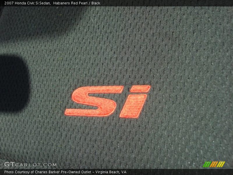 Habanero Red Pearl / Black 2007 Honda Civic Si Sedan