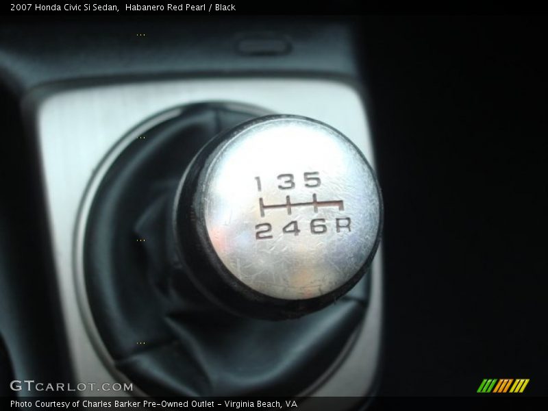Habanero Red Pearl / Black 2007 Honda Civic Si Sedan