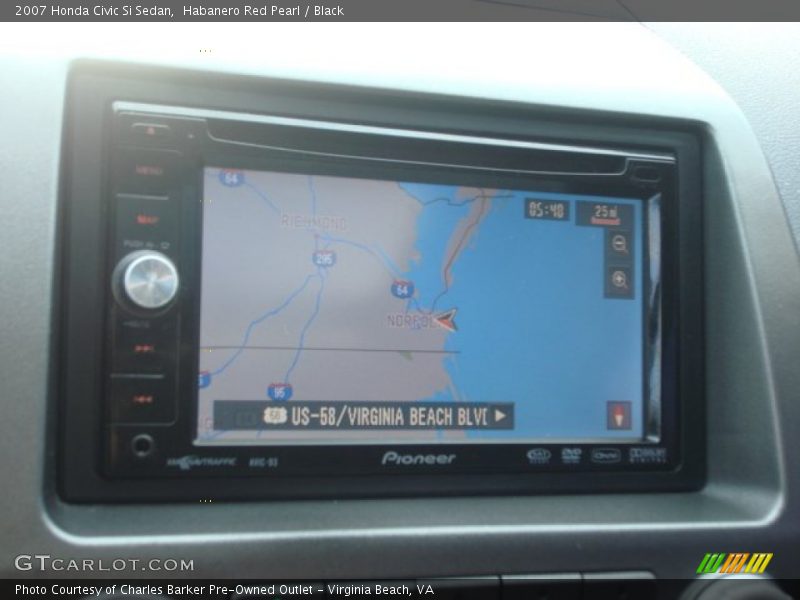 Habanero Red Pearl / Black 2007 Honda Civic Si Sedan