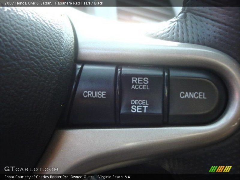 Habanero Red Pearl / Black 2007 Honda Civic Si Sedan