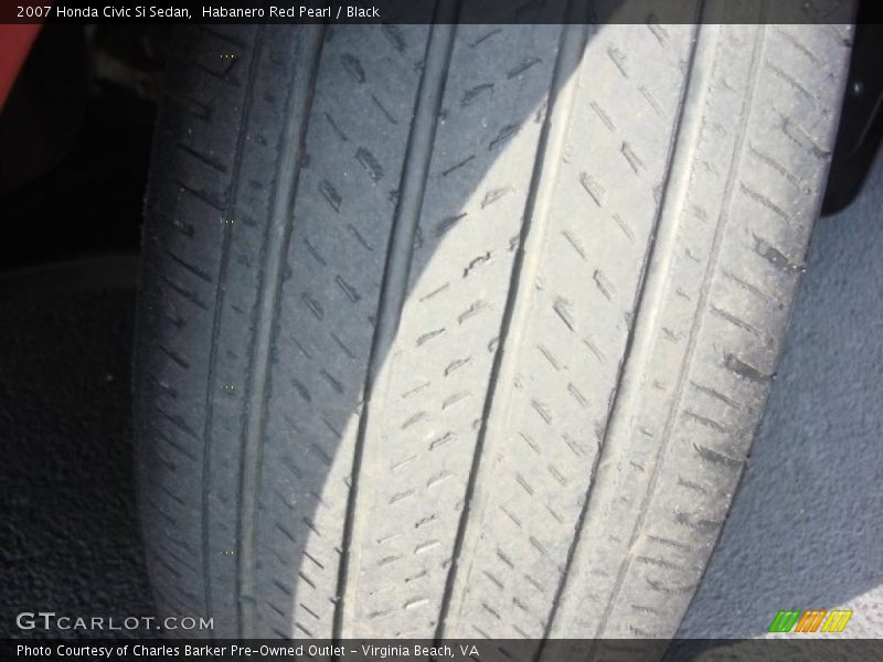 Habanero Red Pearl / Black 2007 Honda Civic Si Sedan