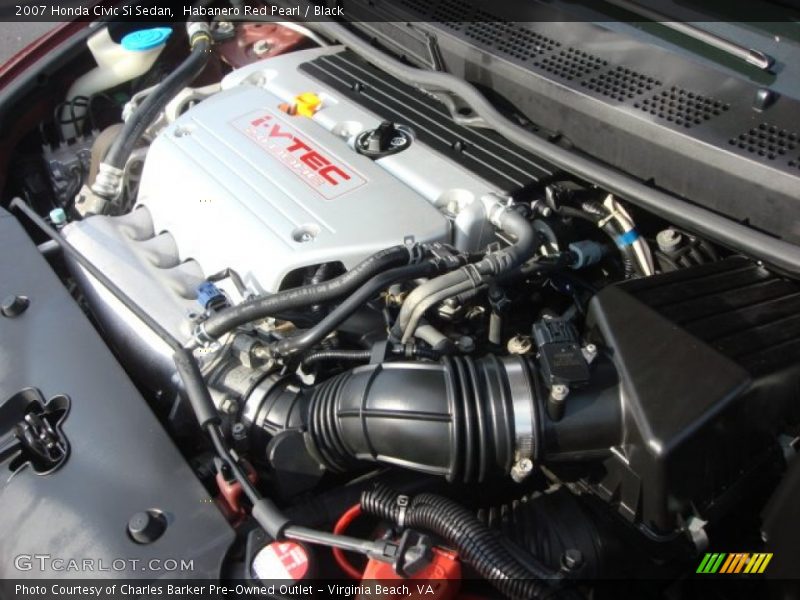 Habanero Red Pearl / Black 2007 Honda Civic Si Sedan