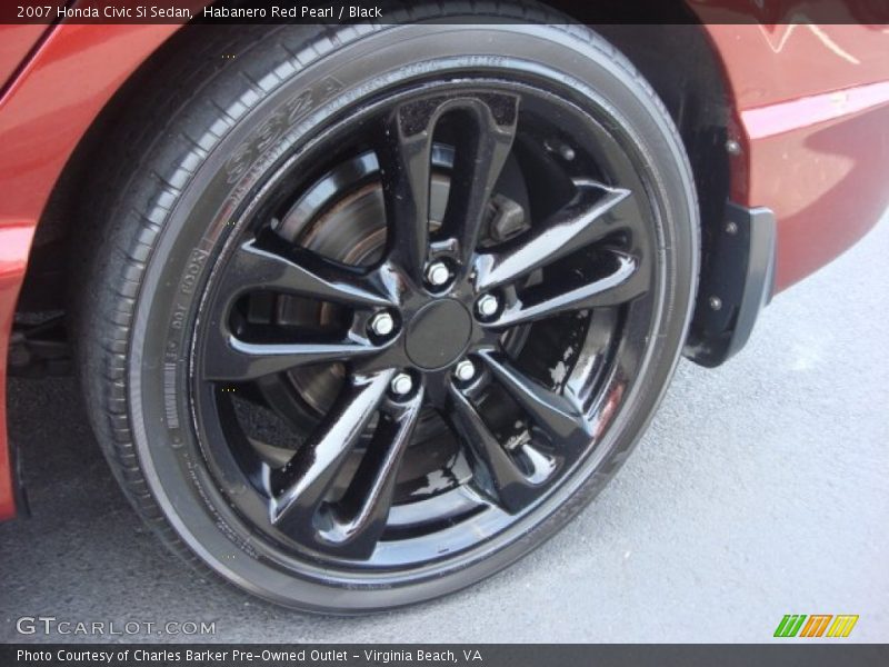 Habanero Red Pearl / Black 2007 Honda Civic Si Sedan
