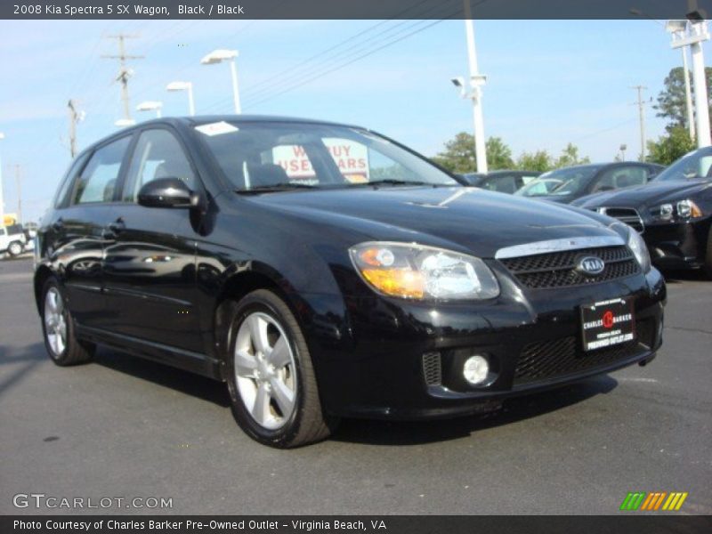 Black / Black 2008 Kia Spectra 5 SX Wagon