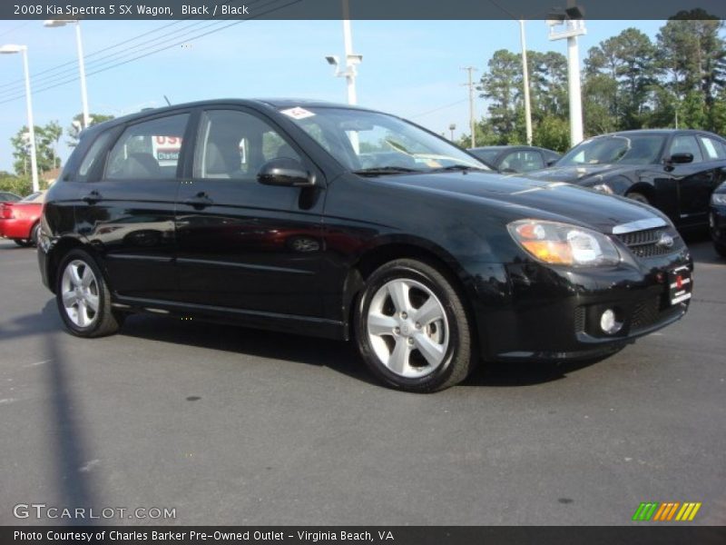 Black / Black 2008 Kia Spectra 5 SX Wagon