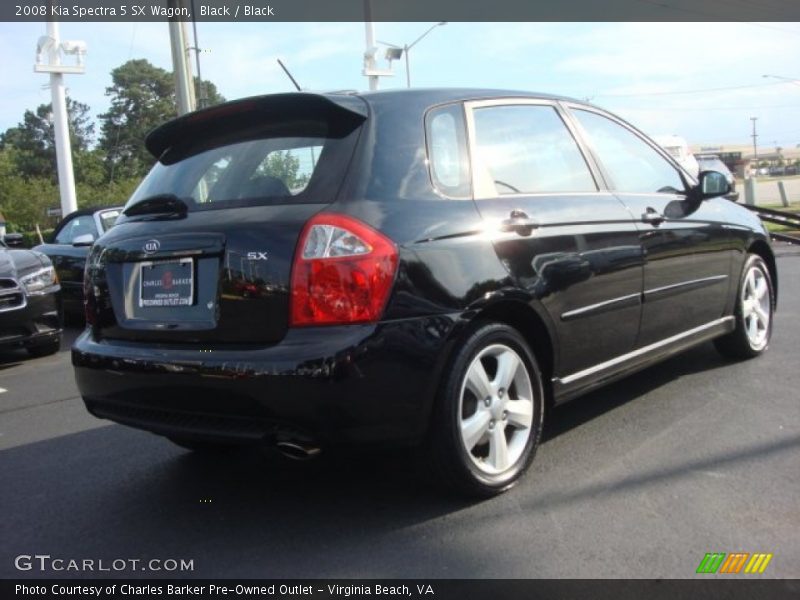 Black / Black 2008 Kia Spectra 5 SX Wagon