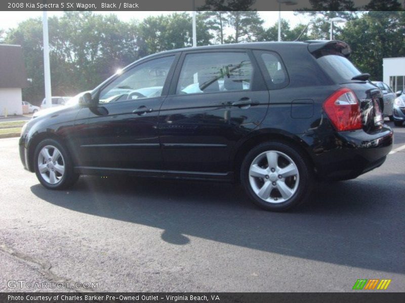 Black / Black 2008 Kia Spectra 5 SX Wagon