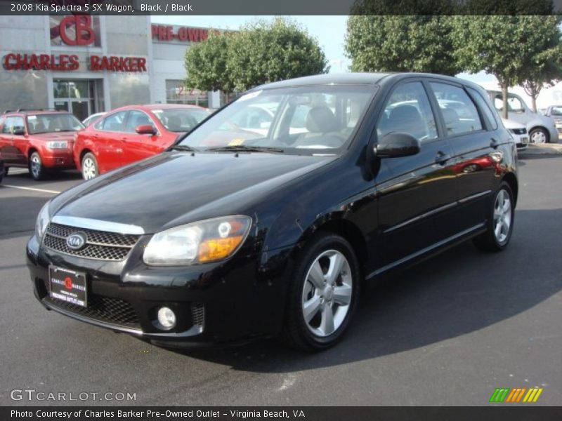 Black / Black 2008 Kia Spectra 5 SX Wagon