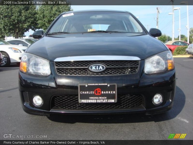 Black / Black 2008 Kia Spectra 5 SX Wagon