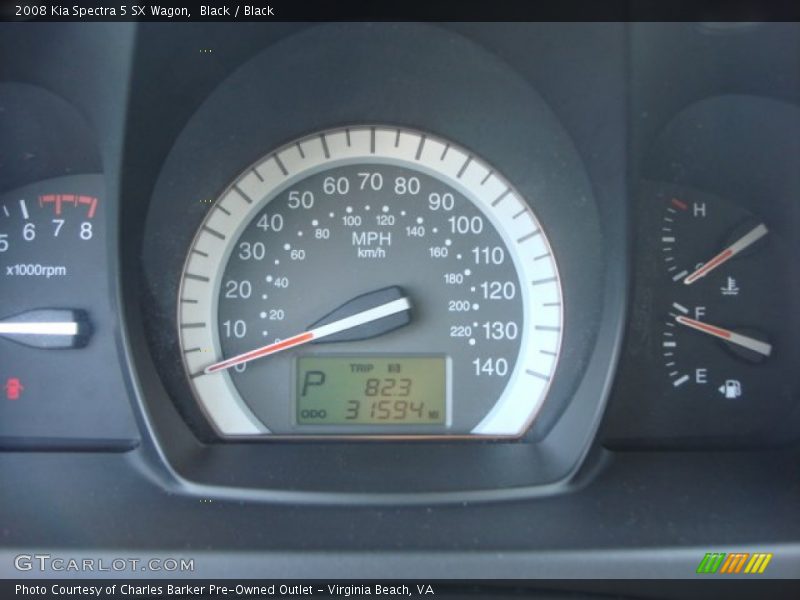 Black / Black 2008 Kia Spectra 5 SX Wagon