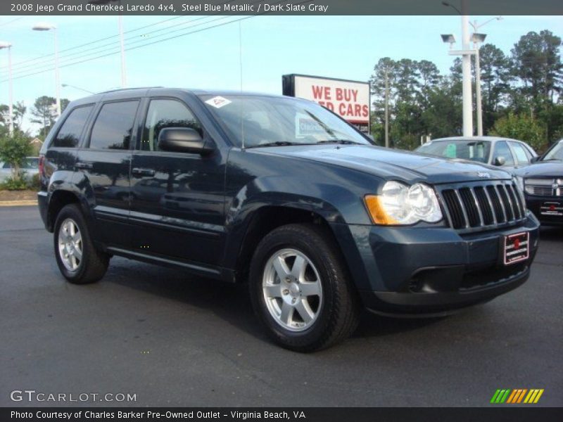 Steel Blue Metallic / Dark Slate Gray 2008 Jeep Grand Cherokee Laredo 4x4