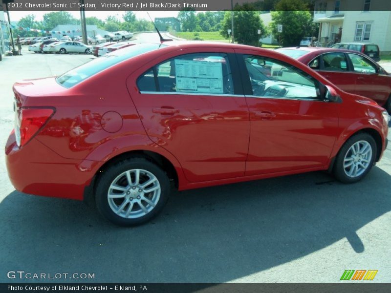 Victory Red / Jet Black/Dark Titanium 2012 Chevrolet Sonic LT Sedan