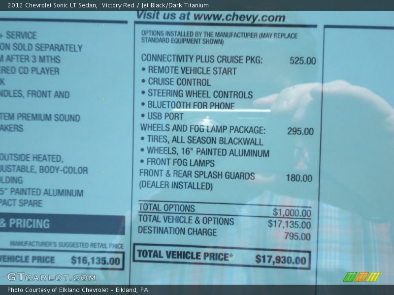 Victory Red / Jet Black/Dark Titanium 2012 Chevrolet Sonic LT Sedan