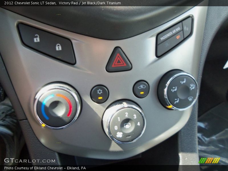 Victory Red / Jet Black/Dark Titanium 2012 Chevrolet Sonic LT Sedan