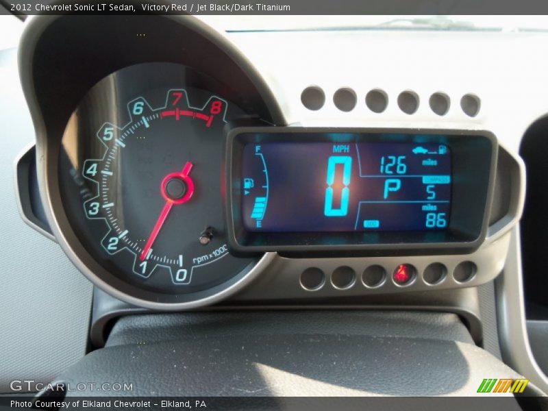 Victory Red / Jet Black/Dark Titanium 2012 Chevrolet Sonic LT Sedan