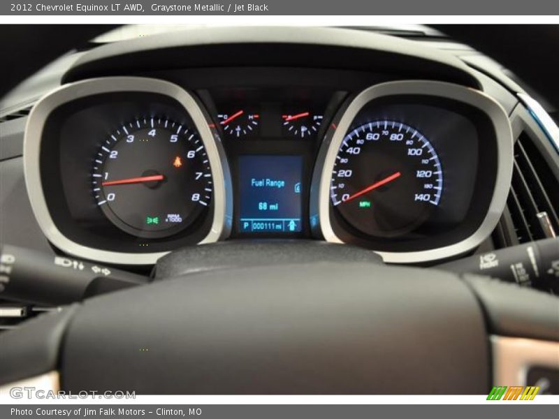 Graystone Metallic / Jet Black 2012 Chevrolet Equinox LT AWD