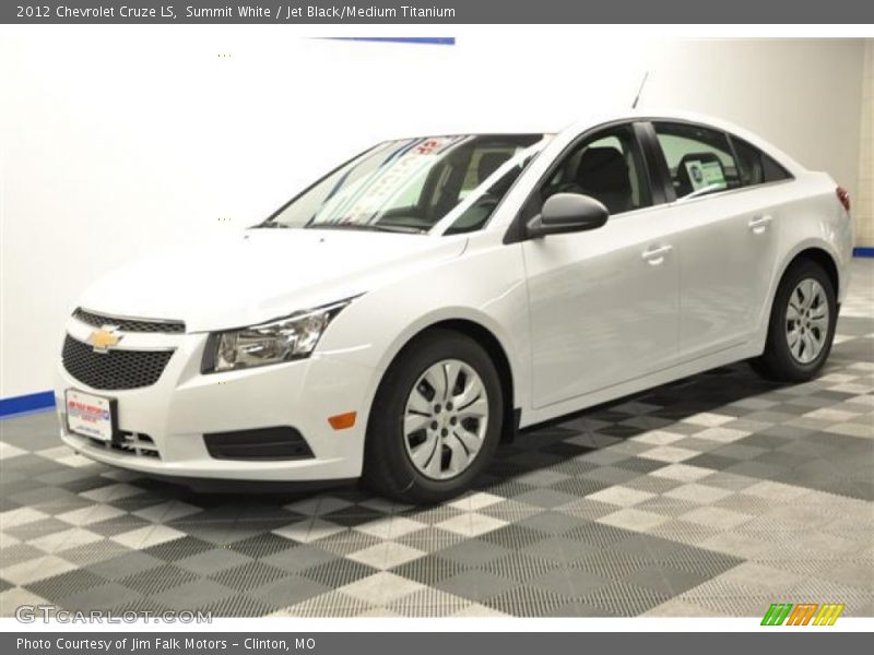 Summit White / Jet Black/Medium Titanium 2012 Chevrolet Cruze LS