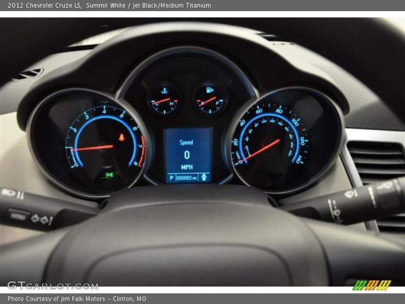 Summit White / Jet Black/Medium Titanium 2012 Chevrolet Cruze LS